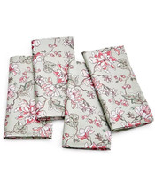 Martha Stewart Collection 18&quot; Cotton Printed Napkins, Set of 4 NEW - $17.99