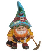 Russian Hand Carved and hand Painted of a Gnome And Animals 9&quot; - $9,088.70 MXN