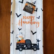 Halloween Kitchen Set 3pc, Towel Oven Mitt Potholder, Happy Haunting, Ghost Bats image 3