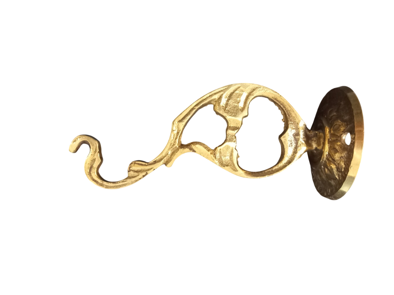 4 3/4&quot; Brass Wall Mounted Hook Bracket for Vigil Oil Lamps Hanging 12cm - $12.38