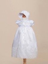 Gorgeous White Lace Baby Girl Christening Dress Hat Set, Crayon Kids USA... - $53.95
