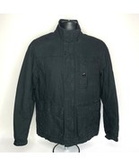 Converse One Star Black Jacket Quilted Lined Zip Snap Front Coat Size XS - £18.16 GBP