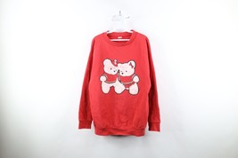 Vintage 90s Streetwear Womens Medium Faded Bear Love Crewneck Sweatshirt... - $44.50