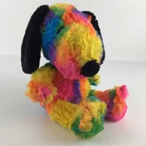 Fiesta Peanuts Gang Snoopy Dog 9&quot; Plush Stuffed Animal Toy Neon Tie Dye Pup - £23.64 GBP
