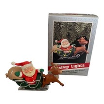 Vintage 1989 Hallmark Blinking Lights Rudolph The Red Nosed Reindeer Ornament - £11.98 GBP