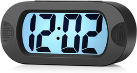 Plumeet Kids Alarm Clock Large Digital LCD Travel Alarm Clocks with Snoo... - $22.51