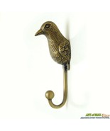 6.29&quot; Vintage Canary Bird Animal Hook Antique Solid Brass Strong Wall Co... - $45.13 CAD