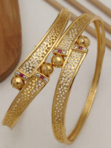 Bollywood Style Indien Bracelet Plaqué Or Zircone Kada Femme Parure Bijoux - £22.31 GBP