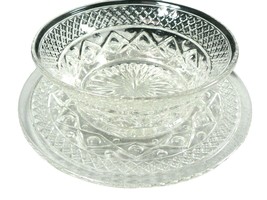 Bread Plate and Bowl Glass 2 Piece Set - £30.50 GBP