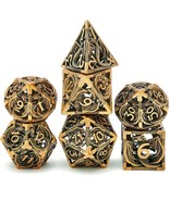 Premium 7pc Metal Dragon Dice Set RPG&#39;s D&amp;D Role Playing MTG Ancient Ant... - $817.10 MXN