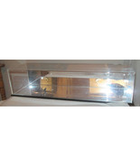 Train Display case HO scale 24&quot; Long black acrylic base MIRRORED BACK &amp; ... - $148.00