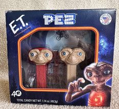 E.T. 40th Anniversary Pez Dispenser W/ 2 Dispensers &amp; 6 Candy Pack Refills Nib - £13.36 GBP