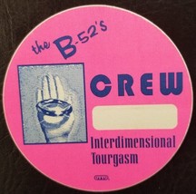 The B-52&#39;s - Vintage Original Concert Tour Cloth Backstage Pass - £7.99 GBP