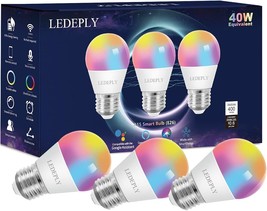 E26, 5W=40W, Color Changing, Dimmable Wifi Light Bulbs, No Hub, Ledeply. - £28.41 GBP