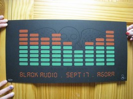 Blaqk Audio Poster AFI Concert Sept 17 Agora Skull Wings Sound Bars - $89.99