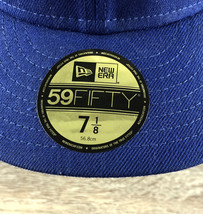 Los Angeles Dodgers Baseball Hat New Era 59Fifty Blue - Fitted Size 7 1/8 - £31.54 GBP