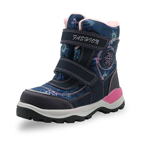 Apakowa Little Girl&#39;s en Snow Boots Kids Hook and Loop Hi Ankle Boots Children W - £179.15 GBP