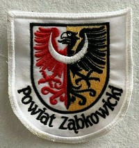 Vtg POWIAT ZABKOWICKI Patch-Travel Souvenir Vacation-Europe-Shield-Crest... - $14.95