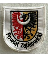 Vtg POWIAT ZABKOWICKI Patch-Travel Souvenir Vacation-Europe-Shield-Crest... - $14.95