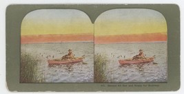 c1900&#39;s Stereoview Decoys All Out and Ready for Business. Hunter in Row Boat - £7.45 GBP