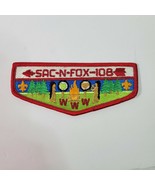 Vintage Boy Scouts Sac-N-Fox 108 Arrow WWW Council Patch - £7.38 GBP