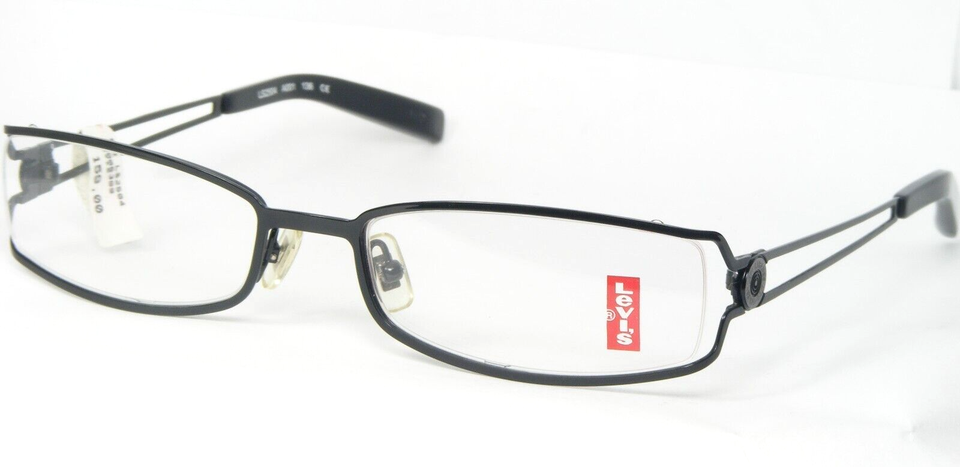 LEVI&#39;S LS2504 A001 SHINY BLACK EYEGLASSES GLASSES METAL FRAME 54-18-136mm - $46.35