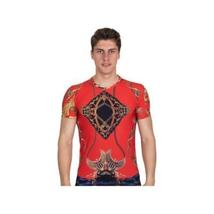 Men Crew T Shirt Makrom Turkey Medallion Chain Floral European 1217-417 Red New image 4