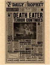 Harry Potter Daily Prophet Death Eater Terror Continues Flyer/Poster Replica  - £1.65 GBP