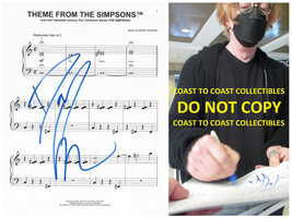 Danny Elfman signed &quot;Theme From The Simpson&quot; Music Sheet exact proof COA... - £241.22 GBP