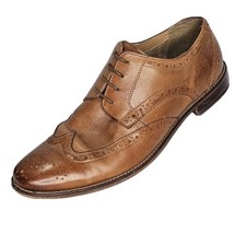 Florsheim Montinaro Wingtip Dress Shoes Mens 10 D Oxford Brown Leather 11737 - £28.93 GBP