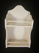 Vintage Universal spice rack wood painted white w/lower dowel  - £23.53 GBP