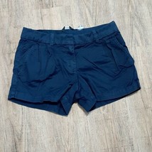 J.Crew Women&#39;s Pleated Short Shorts ~ Dark Blue ~ Sz 0 ~ 100% Cotton - $13.49