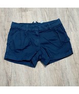 J.Crew Women&#39;s Pleated Short Shorts ~ Dark Blue ~ Sz 0 ~ 100% Cotton - £10.58 GBP