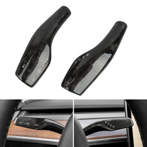 Forged Carbon Fiber Steering Wheel Paddle Shift Trim Cover For Tesla Model 3 / Y - £51.89 GBP