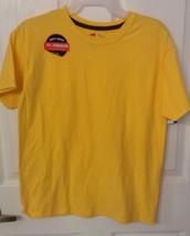 HANES Cyber Yellow Beefy T-Shirt Boy&#39;s Size L NWT - $11.28