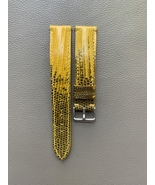 Yellow Genuine Lizard Leather Watch Strap Band- Custom Sizes 17 18 19 20... - $844.69 MXN