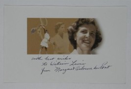Margaret Osborne duPont Signed 3.5x5.5 Photocopy Paper Autographed To Wi... - $44.54