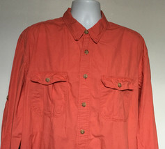 Duluth Trading Co Free Swingin&#39; Long Sleeve Shirt  Mens XLT Tall Salmon - £21.76 GBP