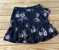 Sugar lips NWT Women’s tiered ruffle floral skirt size M Black AD - $19.70