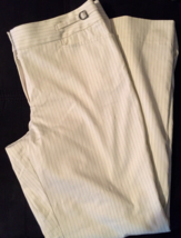 White House Black Market pants size 8 women flare leg white thin blue st... - £9.69 GBP