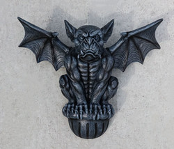 Ebros Large Gothic Winged Gargoyle On Ledge Wall Decor Hanging Sculpture 20&quot;W - £71.13 GBP