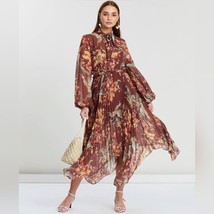 Keepsake The Label Unravel Midi Dress in Chocolate Lily Floral, Size 8 - $39.59
