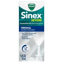 Vicks Sinex Severe Ultra Nasal Decongestant Spray Medicine, 0.5 fl oz..+ - £20.56 GBP