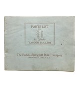 Vintage 1920s Buffalo Springfield Tandem Vapore Roller Parti List Catalogo - £62.66 GBP