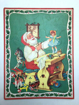 1950s Santa Claus w/ Doll in Workshop Christmas Tray Puzzle Whitman No 2... - $31.30