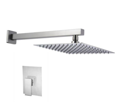 Lordear 1-Spray Patterns 10 in. Wall Mounted Fixed Shower Heads - £69.62 GBP