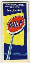 1952 Gulf Oil Map New Hampshire Vermont Massachusetts Connecticut Rhode ... - $11.88