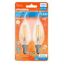 Sylvania Natural B10 E12 (Candelabra) LED Bulb Daylight 40 Watt Equivalence - $10.95