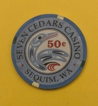 Seven Cedars Casino Sequim, WA 50 cents vintage Casino Chip - $3.95