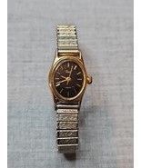Timex Quartz Ladies Watch, Black Face/Gold Tone Band, Needs Battery Stre... - £17.29 GBP